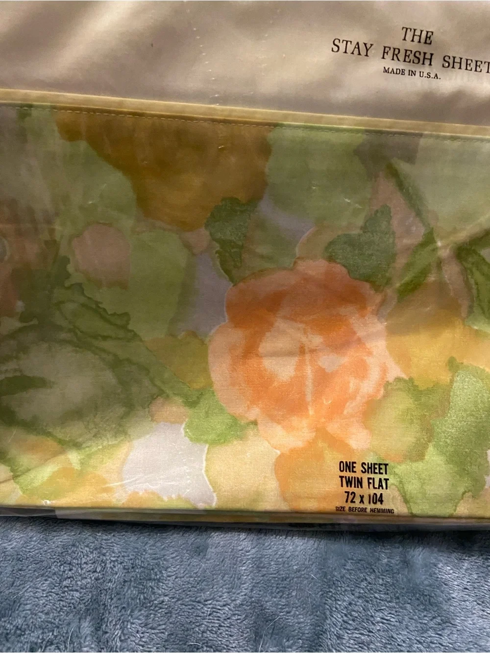 Canon Floral Twin Flat Sheet Set in Cream, Orange, Green